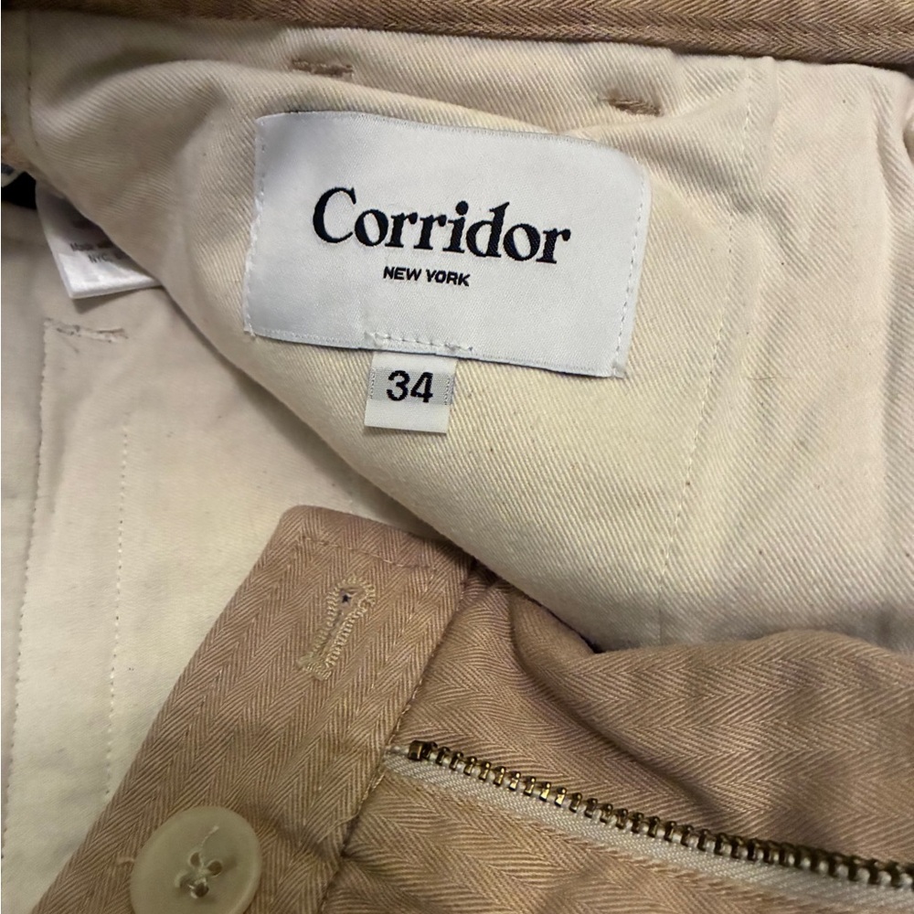 Men's Tan Casual Shorts by Corridor. - Picture 4 of 4